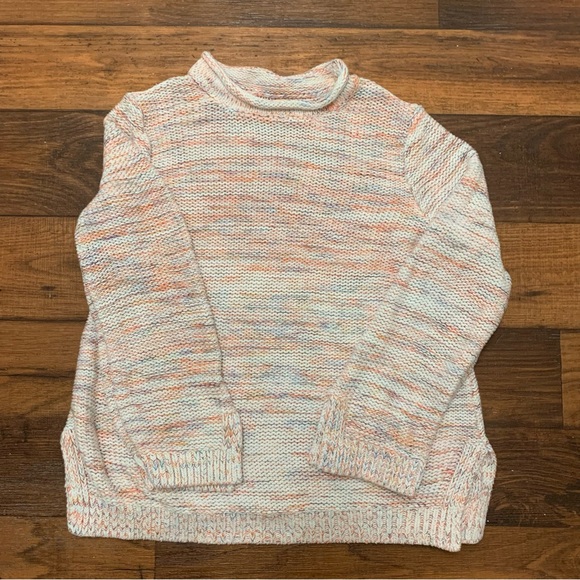 Ann Taylor LOFT Space-dye Slit Cuff Sweater Women’s Size S, Multicolor - Picture 3 of 9